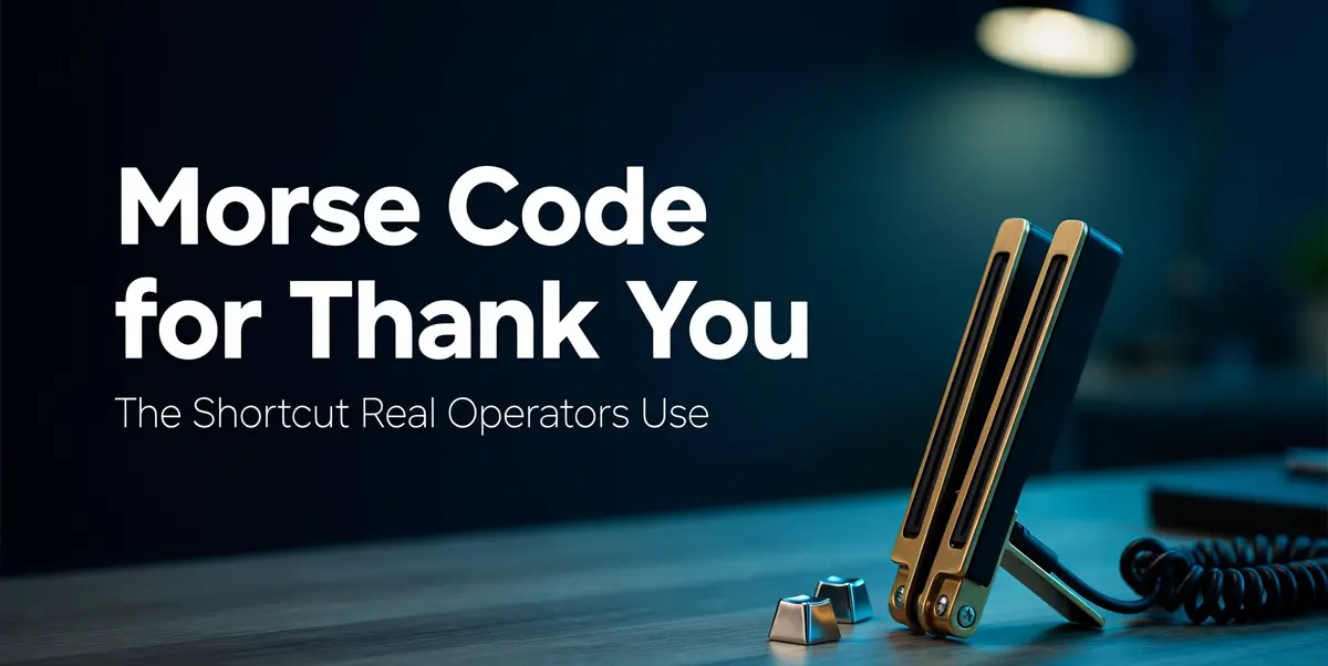 Morse code for thank you — full dot-dash pattern and TU operator shortcut guide